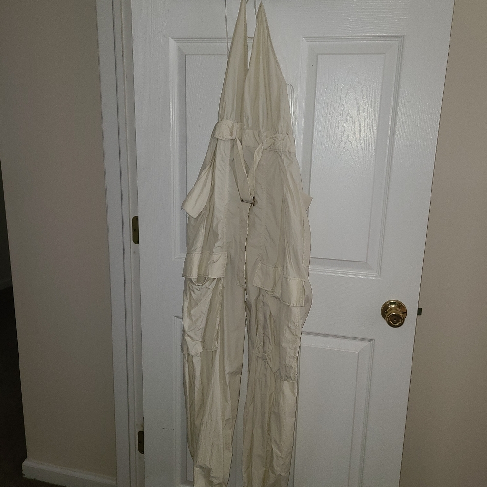 Zara Cream Halter Jumpsuit